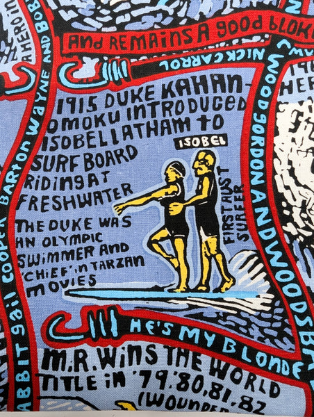 Vintage Mambo Tapestry of Surfing Tote Bag