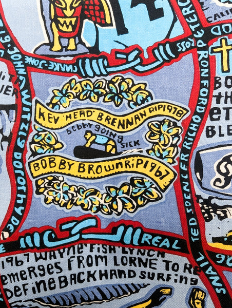 Vintage Mambo Tapestry of Surfing Large Tote