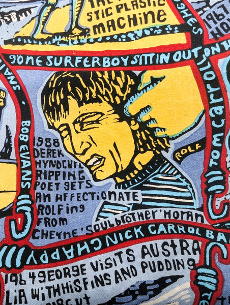 Vintage Mambo Tapestry of Surfing Large Tote