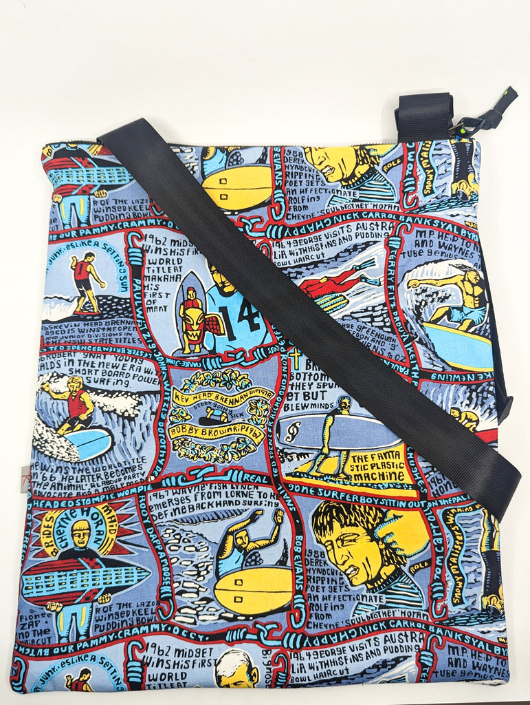 Vintage Mambo Tapestry of Surfing Large Tote