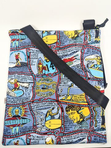 Vintage Mambo Tapestry of Surfing Large Tote