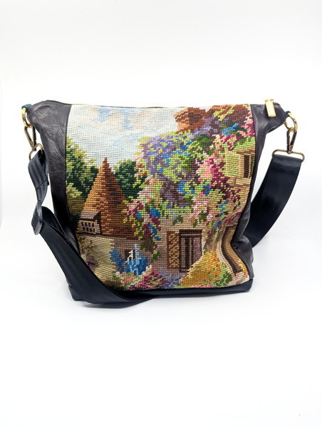 Autumn Cottage Vintage Tapestry Shoulder Bag
