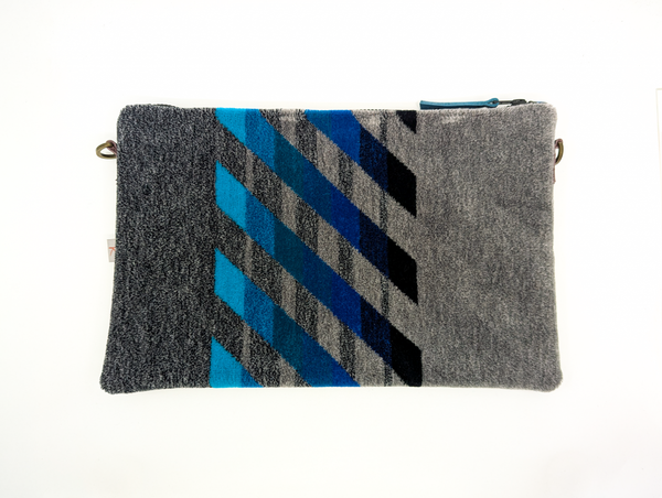 Dynamic Blue Stripe Moquette Laptop Bag - 14"