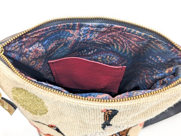 Oriental Crane Vintage Tapestry Shoulder Bag