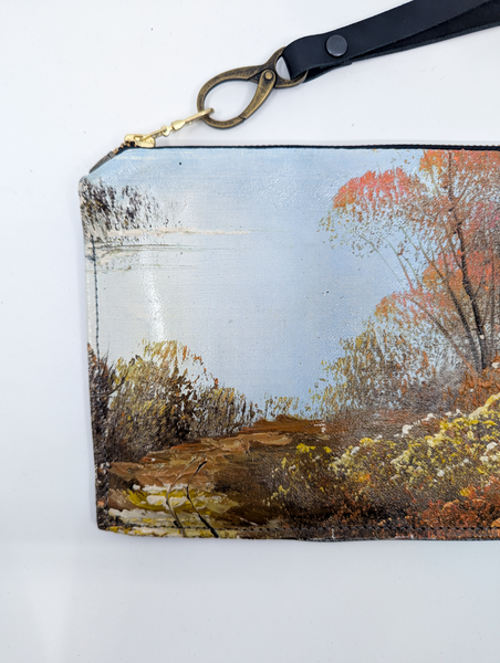 Autumn View Oil Painting Clutch