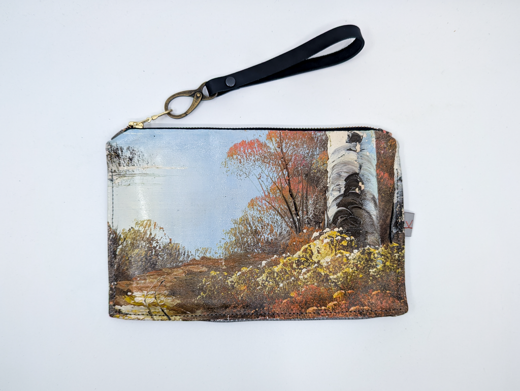 Autumn View Oil Painting Clutch