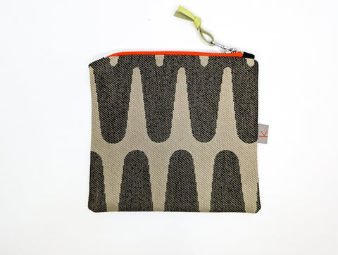 Grey Drips Leather Purse