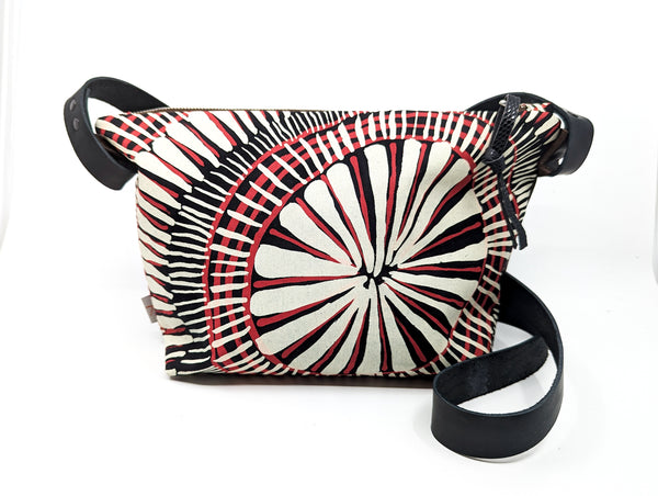 Fog Dreaming Indigenous Print Red and Black Shoulder Bag