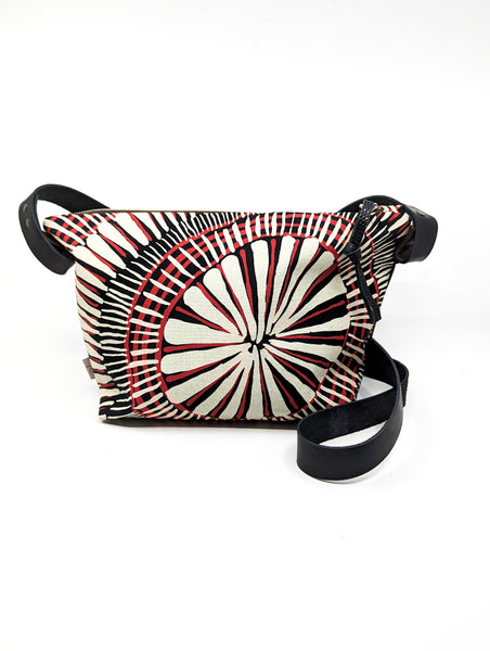 Fog Dreaming Indigenous Print Red and Black Shoulder Bag