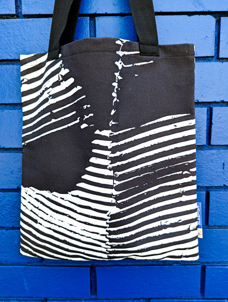 Sculptural Imprint Monochrome Tote