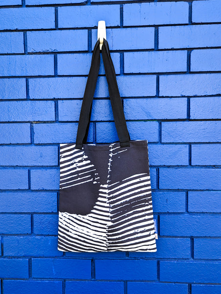 Sculptural Imprint Monochrome Tote