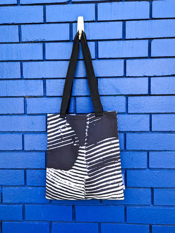 Sculptural Imprint Monochrome Tote