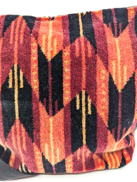 Vintage Mercedes Bus Moquette Large Carpet Bag