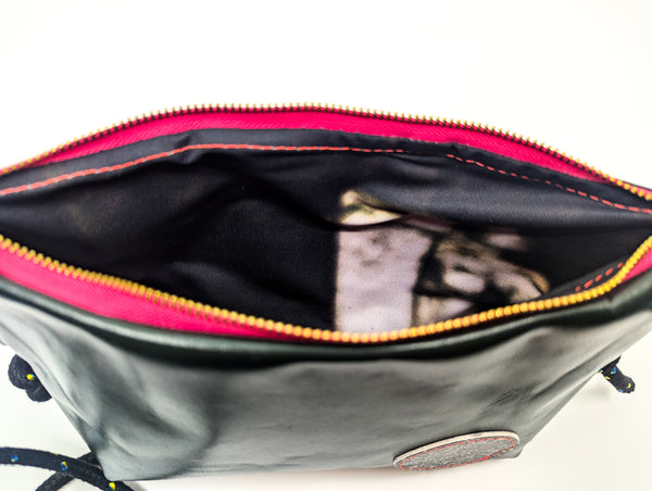 Tarkett and Green Repurposed Leather Shoulder Bag