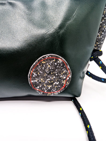 Tarkett and Green Repurposed Leather Shoulder Bag