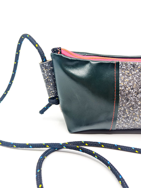 Tarkett and Green Repurposed Leather Shoulder Bag