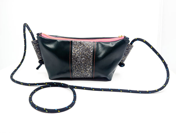 Tarkett and Green Repurposed Leather Shoulder Bag