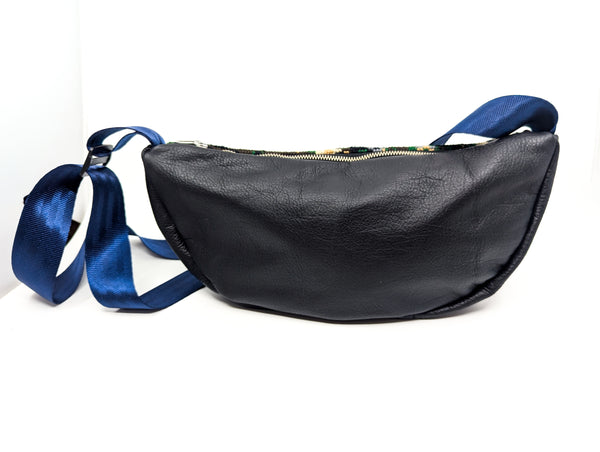 Vintage Tapestry Crescent Cross Body Bag