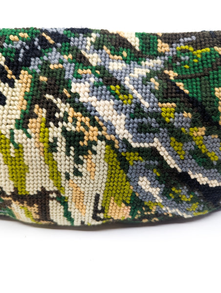 Vintage Tapestry Crescent Cross Body Bag