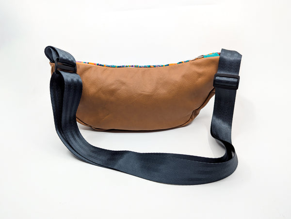 Vintage Mambo Guitar Snake Crescent Cross Body Bag