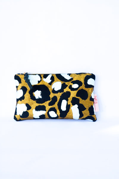 Gold Leopard Spot Clutch