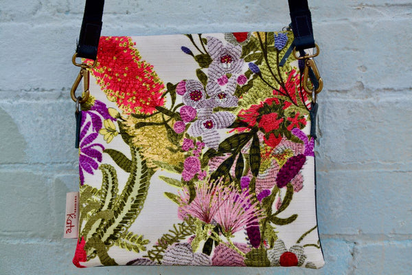 Botanical print Foldover bag