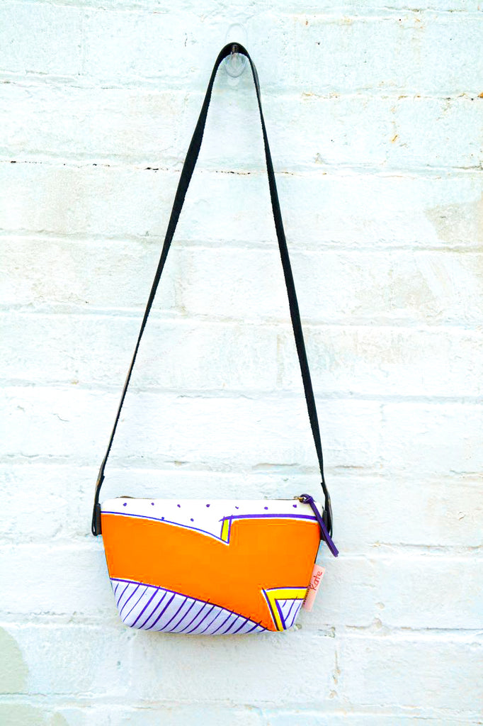 Orange Bolt Vintage Mambo Print Shoulder Bag