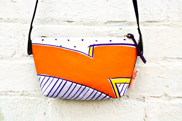 Orange Bolt Vintage Mambo Print Shoulder Bag