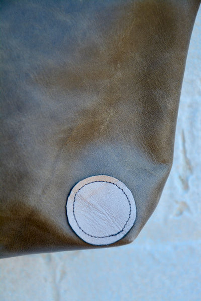 Summer Linen Leather Handbag- Large