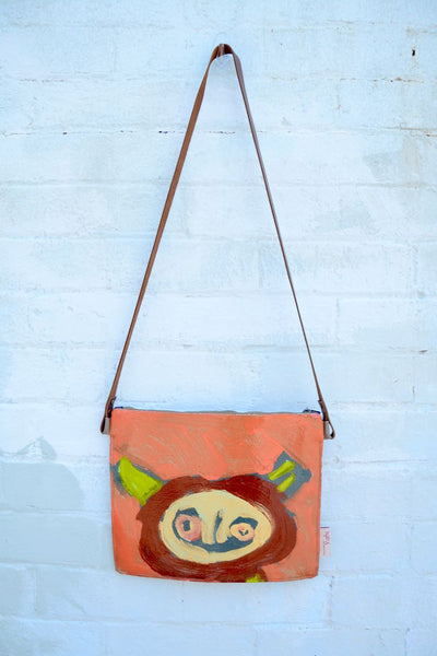 Green Ears Original painting by artist Digby Webster shoulder bag