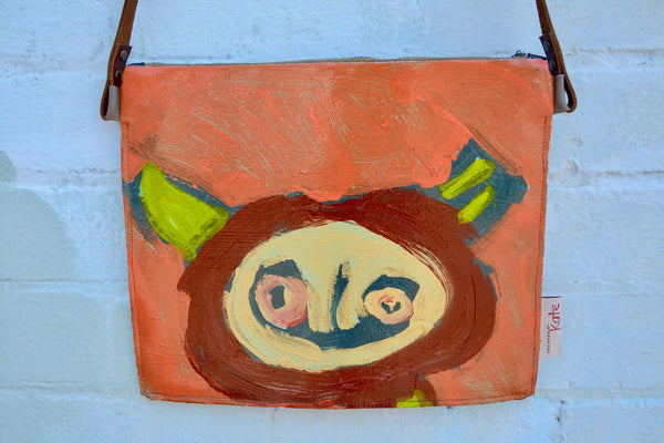 Green Ears Original painting by artist Digby Webster shoulder bag