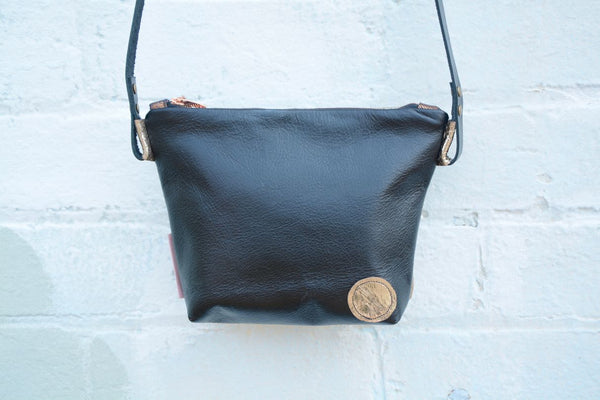 Gold Crinkle Cross-Body Bag
