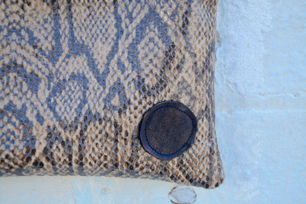 Snake Skin Print Leather small cross-body bag