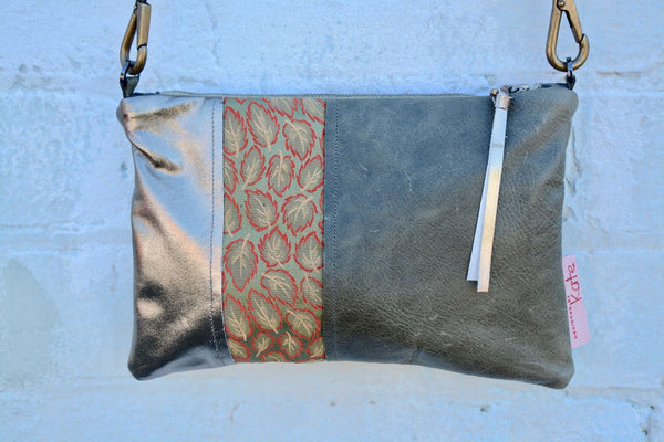 Green Tones Leather small cross-body bag
