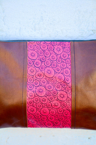 Bubbles - Hand-Drawn Leather small cross-body bag