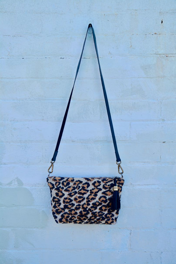 Leopard Print Shoulder Bag Large