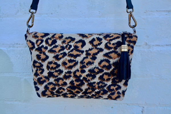 Leopard Print Shoulder Bag Large