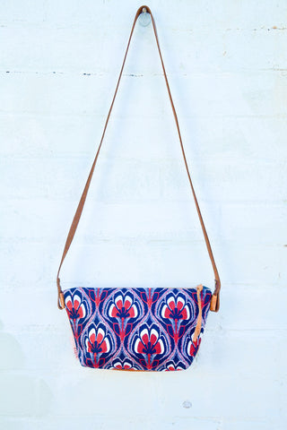 Navy and Red Floral Bec & bridge Fabric Shoulder Bag