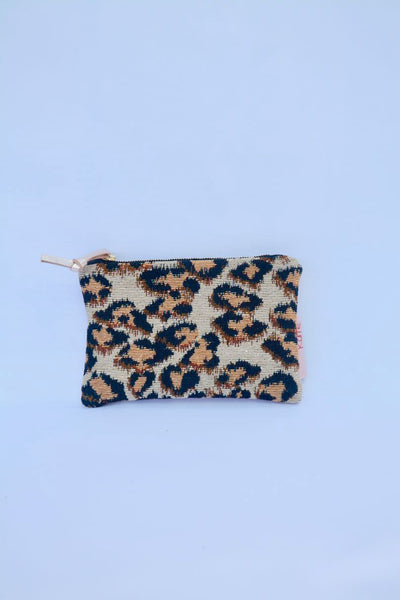 Leopard Spot and Gold Leather Purse