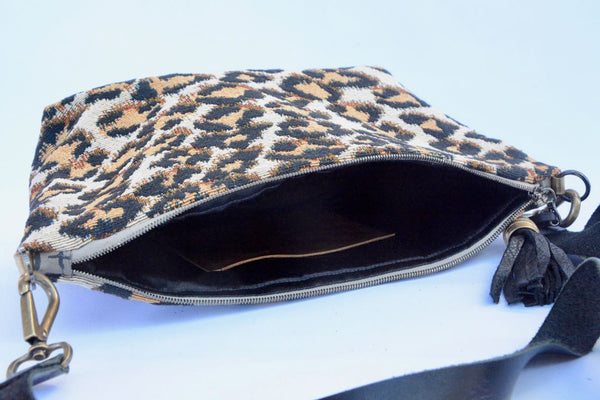 Leopard Print Shoulder Bag Large