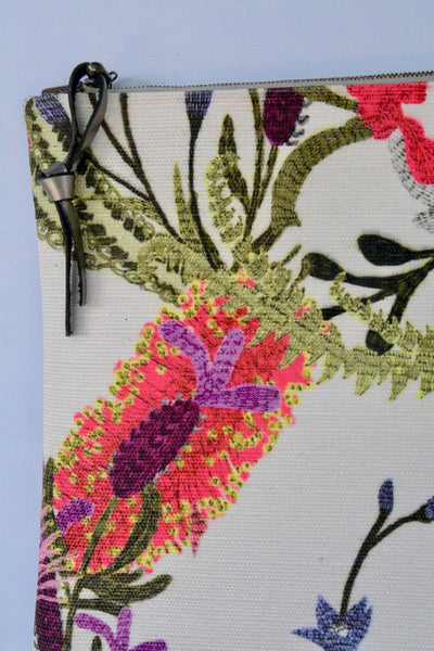 Botanical Print and Leather Bag Gift set
