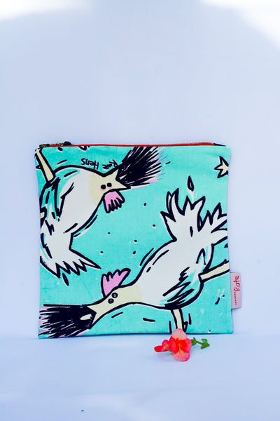 Rare Hens - original 80s Mambo Screen Print Clutch/ iPad Bag