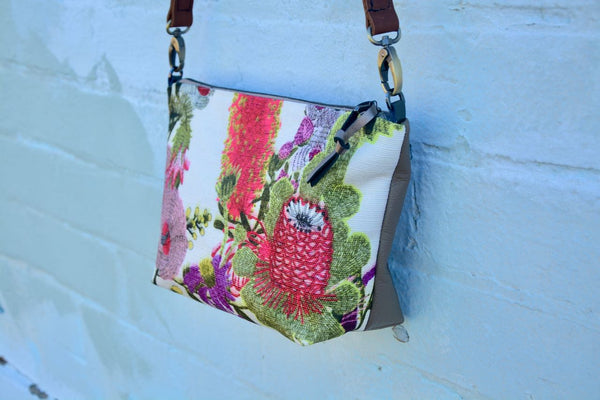 Australian Botanical Print Shoulder Bag Large