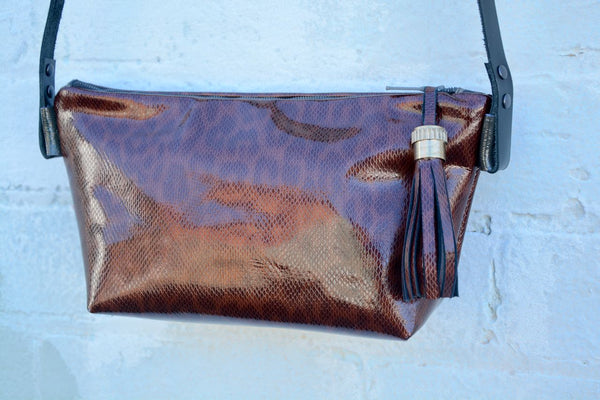 Animal print Leather Shoulder Bag