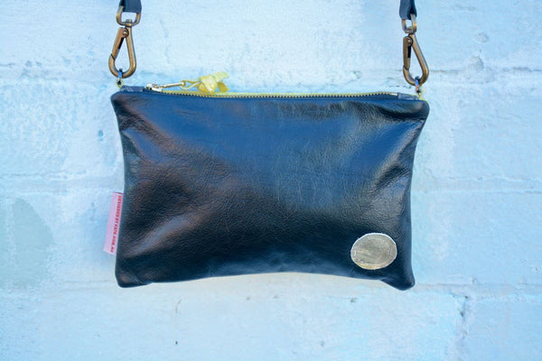 Yellow Snake Leather Small Cross-Body Bag
