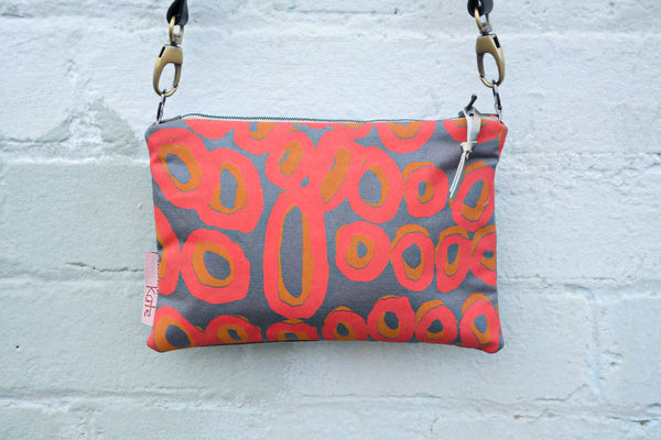 Rockholes Indigenous Print and Leather cross-body bag