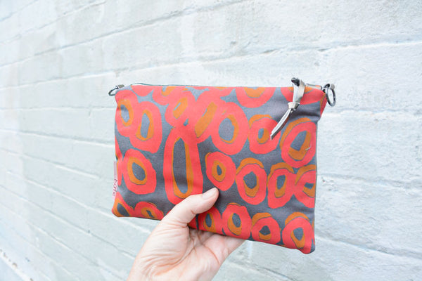 Rockholes Indigenous Print and Leather cross-body bag