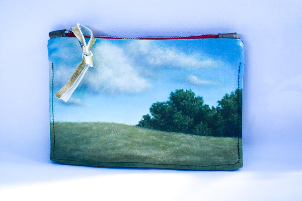 Tree and Sky- original oil panting Leather Purse