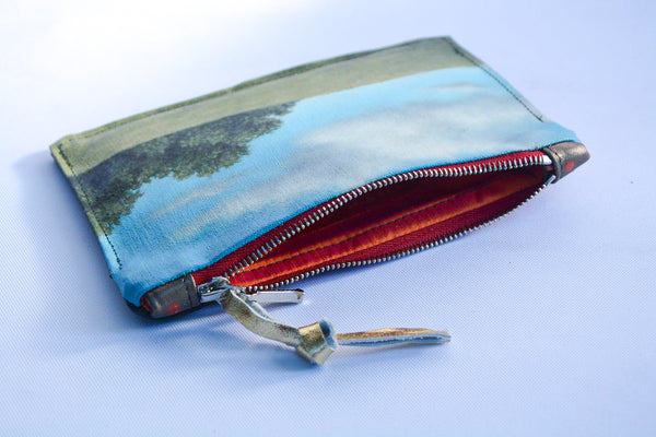 Tree and Sky- original oil panting Leather Purse