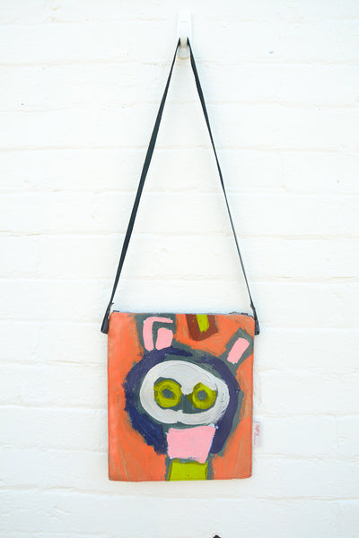 Green Eyes Original painting by artist Digby Webster shoulder bag